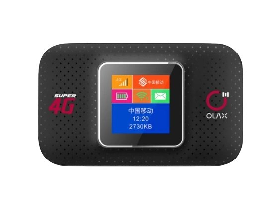 נתב נייד Wi-Fi 4G עם צג - דגם MF982 חברת OLAX - תומך בחיבור עד 10 מכשירים ל-Wi-Fi