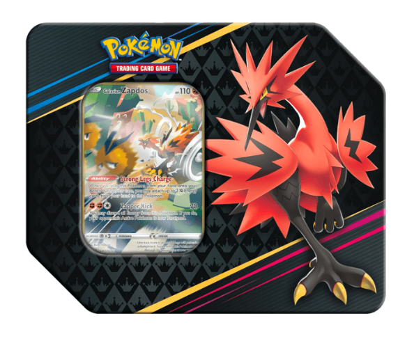 Pokemon TCG:SWSH12.5 Crown Zenith Galarian Zapdos Tin קלפי פוקימון TCG מקוריים מארז פח קראון זנית'