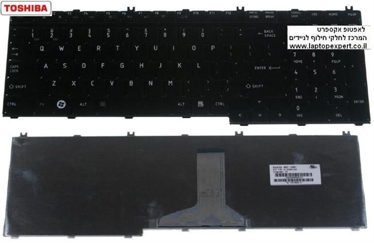 מקלדת למחשב נייד טושיבה Toshiba Satellite L500 / L505 / L583 / L585 Keyboard 9J.N9282.801, NSK-TB801, V000190190