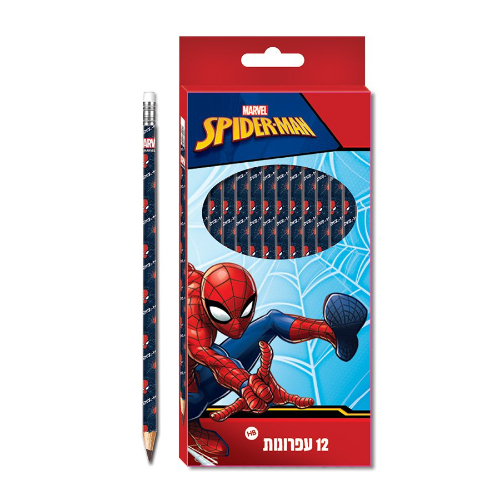 פלפוט -  סט 12 עפרונות ספיידרמן  142889- SPIDERMAN