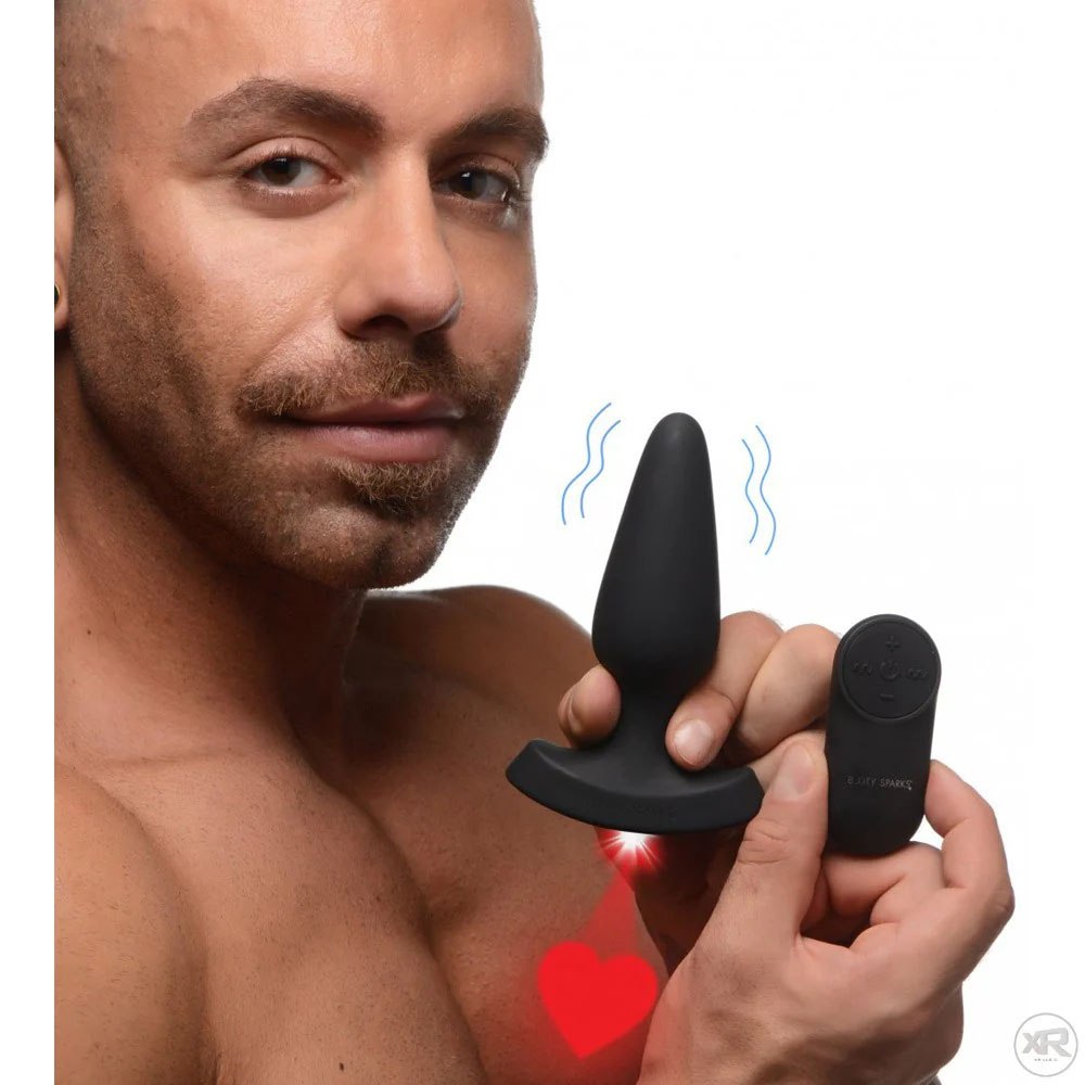 28X לייזר לב סיליקון פלאג אנאלי עם שלט