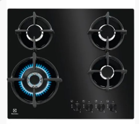 כיריים גז 60 ס"מ 4 להבות דגם KGG6437K אלקטרולוקס Electrolux זכוכית שחורה