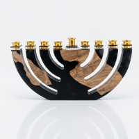 חנוכייה שחורה פחם