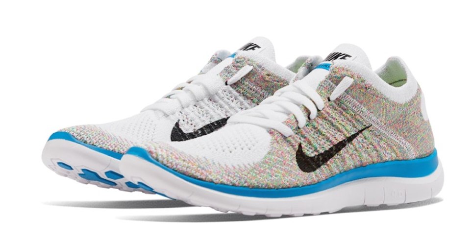 נעלי נייק Nike Free Flyknit לבן כחול