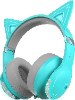 תכלת - אוזניות אלחוטיות EDIFIER G5BT GAMING HEADPHONES WITH NC 40MM - גרסת חתול