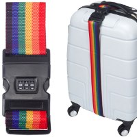 רצועה צבעונית למזוודה עם נעילת קומבינציה