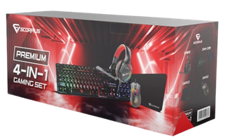 מארז אביזרי גיימינג 4-ב-1 מבית סקורפיוס Premium Gaming Set