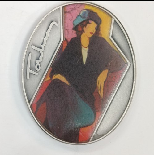 טרקאי, הרהורים- שנת 2000, מדליה כסף/999 אובלית, 60x48 מ"מ, סדרה "נשים באמנות" החברה הממשלתית למדליות