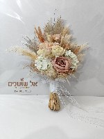 זר כלה פמפס וורדים