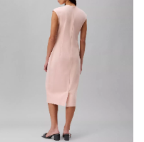 CALVIN KLEIN Women's Dress Sz M Ponte Shift Chic Rose