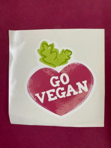 מדבקת Go vegan