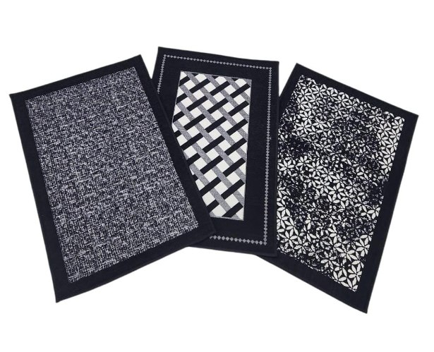 שטיח שחור לבן מידה 60X90 ס"מ