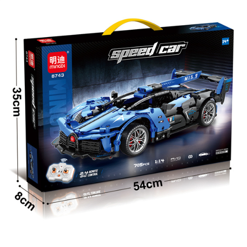 הרכבות טכני מכונית שלט 1:14   להרכבה 705 חלקים -  MINGDI SPEED CAR  8743