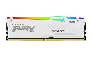 ז. לבן לנייח Kingston Fury Beast RGB 32GB 2X16 DDR5 6800Mhz C34
