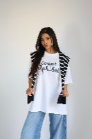 חולצה שילוב עליונית פסים