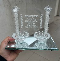 פמוטי קריסטל מהודרים-זוג נרות