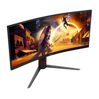 מסך מחשב קעור לגיימינג AOC 34" VA UWQHD 180Hz 0.5ms 1500R