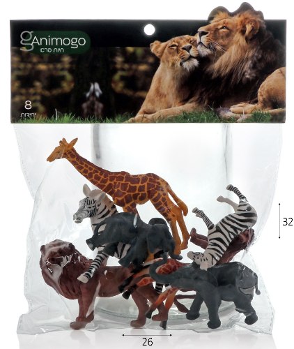 סט אנימוגו חיות פרא משפחות בשקית 8 יח’ - Animogo