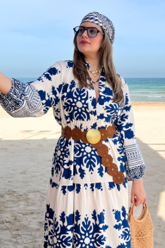 שמלת סנטוריני כחול