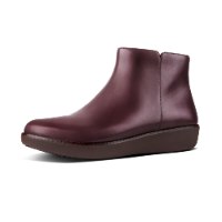 מגפוני ZIGI עור צבע סגול שזיף עם רוכסן פיטפלופ FITFLOP