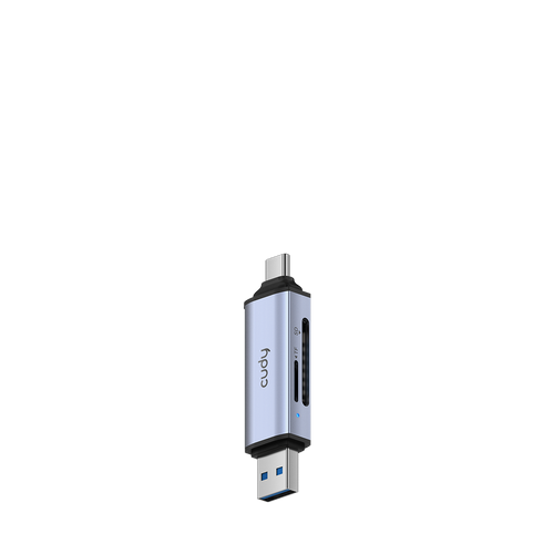 מתאם CUDY 2-IN-1 Dual USB 3.0 SD/TF Card Reader UH200
