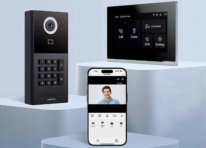 קיט אינטרקום IP פנל קודן+ כרטיס קירבה+ לחצן+ מסך 7"+אפלקציה