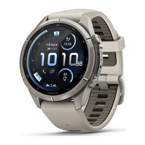 שעון חכם גרמין פניקס 9 Garmin Fenix 9 Pro OLED inReach 43mm Titanium – Fog Gray/Dark Sandstone Silic