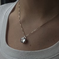 שרשרת שושני| תליון אובלי |שרשרת דמוי יהלום