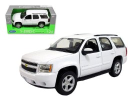 דגם מכונית שברולט טאהו לבן 1:24 Chevrolet Tahoe SUV 2008 מבית Welly