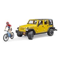 ג'יפ רוביקון עם מנשא ורוכב אופניים – 02543 Bruder Jeep