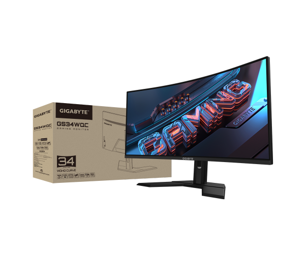 מסך גיימינג Gigabyte GS34WQC WQHD VA 135Hz 1Ms Curved HDR Ready