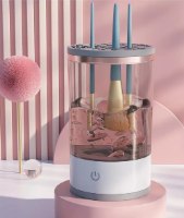 מכשיר אוטומטי לניקוי וייבוש מברשות איפור GlamSpin