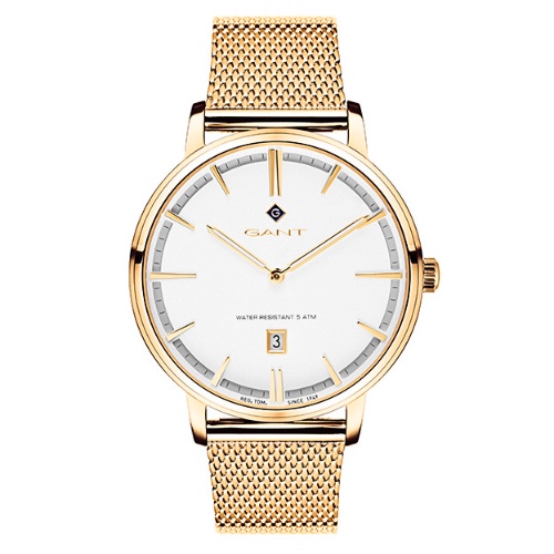 שעון גאנט לגבר דגם NAPLES רצועת רשת זהב Gant