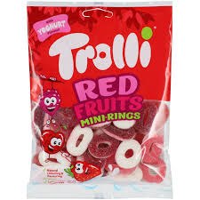 גומי טבעות יוגורט תות ללא גלוטן Trolli