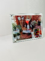 תמונת זכוכית אישית עם מסגרת מראה
