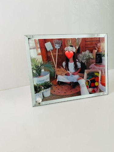 תמונת זכוכית אישית עם מסגרת מראה