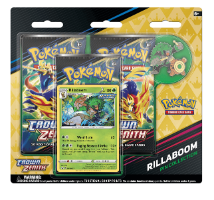 Pokemon TCG: Crown Zenith Rillaboom Pin Blister Pack קלפי פוקימון TCG מקוריים בליסטר קראון זנית'