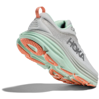 HOKA Bondi 8 Wide נעלי ספורט נשים הוקה בונדי 8 רחבות בצבע אפרפר אקווה | הוקה נשים