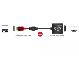 מתאם פסיבי Delock Passive DisplayPort 1.2 Adapter to HDMI 4K 60 Hz with HDR