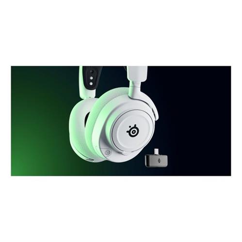 אוזניות גיימינג אלחוטיות SteelSeries Arctis Nova 7X לבן