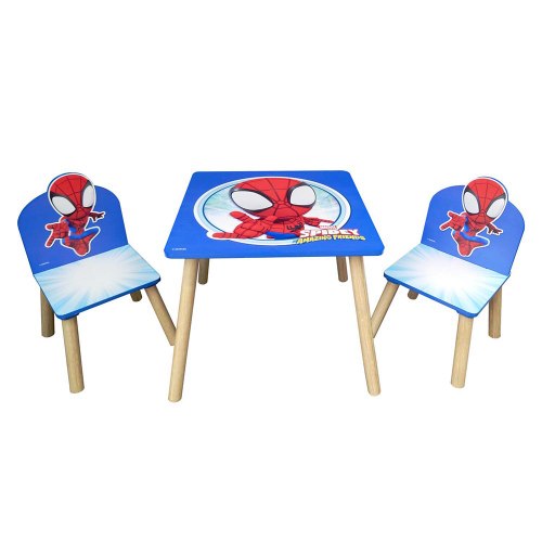 סט שולחן + 2 כסאות עץ ספיידי מארוול