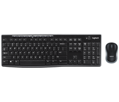 סט מקלדת ועכבר אל חוטי Logitech Wireless Desktop MK270