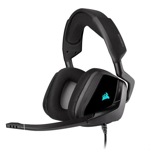 אוזניות קשת חוטיות לגיימינג Corsair VOID RGB ELITE USB Premium צבע שחור