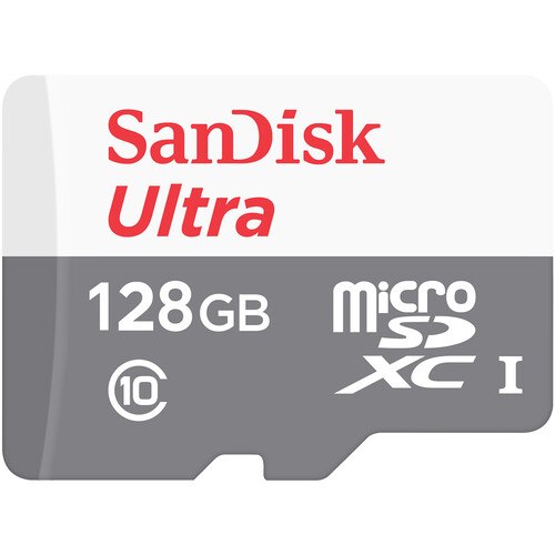 כרטיס זיכרון SanDisk 128GB עם מתאם microSD