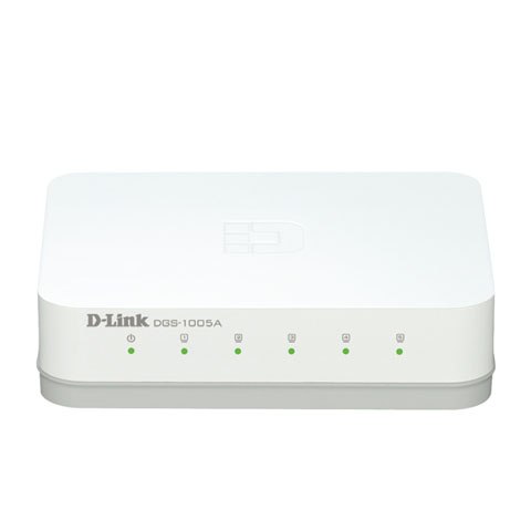 מתג לא מנוהל עם 5 פורטים D-LINK DGS-1005A - לבן