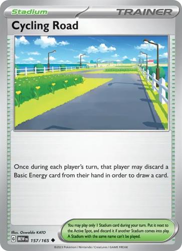 קלף בודד single פוקימון - cycling road - 151 - 157/165