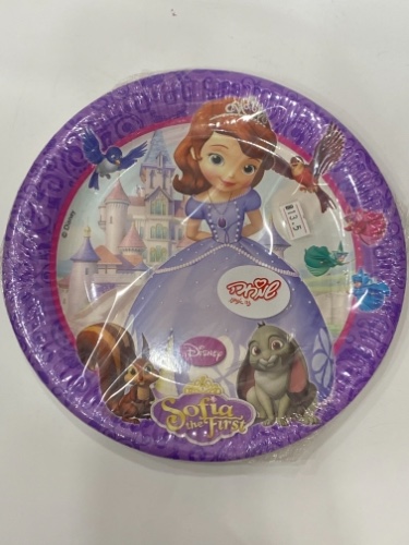 צלחות נייר 8 יח הנסיכה סופיה