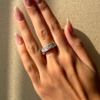 טבעת יהלומים 18K זהב לבן 1.85 קראט
