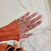 טבעת זהב לב - טבעת חותם