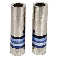 פמוטים דגם גליל עבודת פטיש 5 טבעות